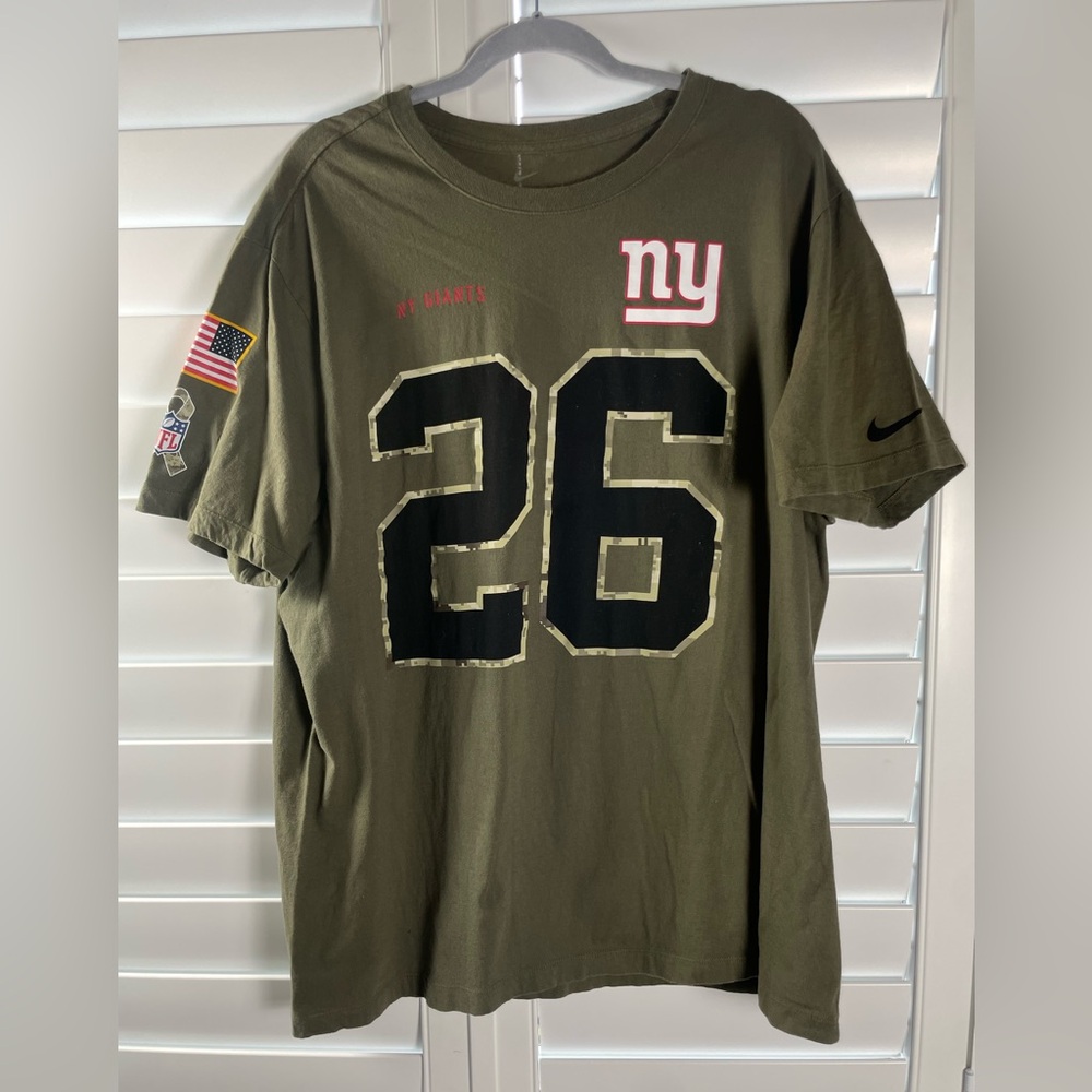 MSAQUON BARKLEY NY‎ New York Giants Salute to Service Military T Shirt Mens XXL